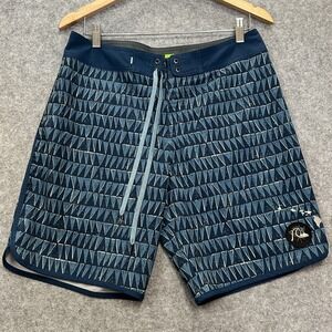 Quiksilver Highline Boardshorts Mens 30‎ Blue Sail Pattern 4 Way Stretch Surfers